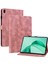 Honor Pad X8A Kılıf Zambak Çiçeği Künye Kart Yuvaları Deri Tablet Kapağı-Pembe (Yurt Dışından) 1