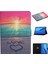 Desen Baskı Kartı Yuvaları Standı Deri Akıllı Kılıf Huawei Mediapad M5 Lite 10-Seaside Love (Yurt Dışından) 1