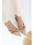 Kadın Flax Taba Hasır Topuklu Stiletto 1