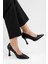 Kadın Tean Siyah Cilt Topuklu Stiletto 3