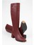 Kadın Kiella Bordo Cilt Topuklu Çizme 3