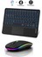 Rgb Işıklı Kablosuz Bluetooth Klavye Mouse Seti Şarjlı Ultra Slim Tablet Telefon Windows Uyumlu 1