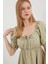 2351 Kloş Poplin Elbise - Çağla 5