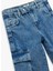 Pamuklu Kapaklı Cep Detaylı Denim Şort 3