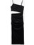 Ince Askılı Yan Pencere Detaylı Midi Bodycon Elbise 2
