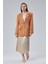Kadın Oversize Astarlı Dokuma Blazer Ceket 1