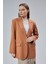 Kadın Oversize Astarlı Dokuma Blazer Ceket 5