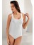 Dar Askılı U Yaka Çıtçıtlı Body Beyaz MB880 1