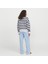 Kadin Bisiklet Yaka Çizgili Sweatshirt - Alfa 3
