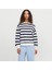 Kadin Bisiklet Yaka Çizgili Sweatshirt - Alfa 2