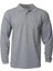 Polo Yaka Pike Örme Gri Sweatshirt 1
