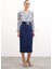 Aksesuar Detaylı Kalem Etek - Lacivert 1