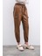 Deri Jogger Pantolon - Bej 3