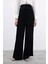 Jakarlı Bol Paça Pantolon - Siyah 3