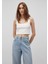 Kare Yaka Beyaz Crop Top 1612657-70057 1