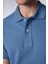 Erkek Slim Fit Dar Kesim Pamuklu Yumuşak Dokulu Serin Tutan Kumaş Düz Pike Polo Yaka Tişört 2