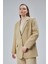 Kadın Oversize Düz Kesim Astarlı Dokuma Blazer Ceket 4