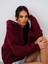 Kapüşonlu Içi Polar Bordo Unisex Oversize Hoodie Sweatshirt 4