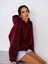 Kapüşonlu Içi Polar Bordo Unisex Oversize Hoodie Sweatshirt 3