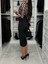 Kadın Dijital Baskılı Full Likralı Kristal Örme Kumaş Drape Detaylı Yırtmaç Dekolteli Midi Boy Elbise 3