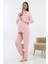 Önden Düğmeli Hamile Lohusa Uzun Kol Pijama Takımı 5