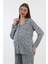 Önden Düğmeli Hamile Lohusa Uzun Kol Pijama Takımı 4