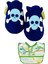 İkili Set, 6-18 AY iplay Mama Önlüğü ve 0-6AY Skull Blue Funky Süet Patik 1