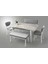 Kelebek Hg Ahşap Salon Yemek Masa Sandalye Takımı 4 Sandalyeli Ortadan Açılır 70 x 120 cm Büyüyen Mermer Desen 4