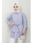 Çizgili Poplin Bağlamalı Gömlek - Lacivert / Ü103 5