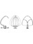 Kitchenaid 4.5-5 Qt Eğimli Kafa Stand Mikseri Için Paslanmaz Çelik Aksesuarlar, 6 Tel Çırpma Teli, Düz Çırpıcı, Hamur Kancası Dahil (Yurt Dışından) 1