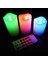 12 Adet Işıklı LED Mum Rgb Kumandalı Renkli LED Işıklı Mum Sevgililer Gününe Özel Dekor Işıklı Mum 3