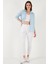 Pamuklu Slim Fit Normal Bel Düz Paça Pantolon Bayan Pantolon 668Y5121 2