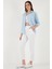Pamuklu Slim Fit Normal Bel Düz Paça Pantolon Bayan Pantolon 668Y5121 3