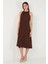 Regular Fit Halter Yaka Midi Boy Elbise Bayan Elbise 67810049 3
