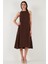 Regular Fit Halter Yaka Midi Boy Elbise Bayan Elbise 67810049 4