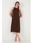 Regular Fit Halter Yaka Midi Boy Elbise Bayan Elbise 67810049 5
