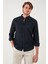 Keten Görünümlü Pamuklu Regular Fit Hakim Yaka Gömlek Erkek Gömlek CF25S112637 5