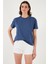 Pamuklu Oversize Fit Bisiklet Yaka T Shirt Bayan T Shirt 5866097 2