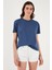 Pamuklu Oversize Fit Bisiklet Yaka T Shirt Bayan T Shirt 5866097 4