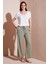 Regular Fit Normal Bel Geniş Paça Pantolon Bayan Pantolon 5866117 1