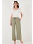 Regular Fit Normal Bel Geniş Paça Pantolon Bayan Pantolon 5866117 2
