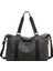 NJ-3001 Su Geçirmez Oxford Kumaş Spor Tote Çanta Seyahat Hafta Sonu Çanta Crossbody Omuz Çantası-Siyah (Yurt Dışından) 1
