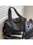 NJ-3001 Su Geçirmez Oxford Kumaş Spor Tote Çanta Seyahat Hafta Sonu Çanta Crossbody Omuz Çantası-Siyah (Yurt Dışından) 2