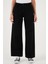 Pamuklu Standart Fit Yüksek Bel Geniş Paça Pantolon Bayan Pantolon 668YP5344 2