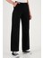 Pamuklu Standart Fit Yüksek Bel Geniş Paça Pantolon Bayan Pantolon 668YP5344 3