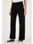 Pamuklu Standart Fit Yüksek Bel Geniş Paça Pantolon Bayan Pantolon 668YP5344 4