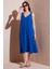 Oversize Fit V Yaka Midi Boy Basic Elbise Bayan Elbise 6788688 2