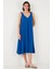 Oversize Fit V Yaka Midi Boy Basic Elbise Bayan Elbise 6788688 3