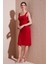 Streç Slim Fit Kare Yaka Kalın Askılı Midi Boy Elbise Bayan Elbise 5866102 2