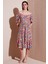 Desenli Oversize Fit Carmen Yaka Büzgü Detaylı Midi Boy Elbise Bayan Elbise 67810557 1